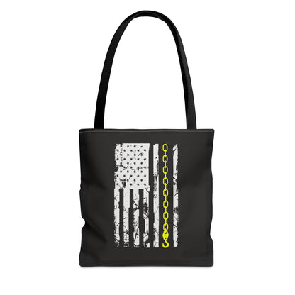 Thin Yellow Line Tote Bag
