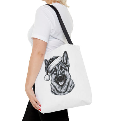 Santa Paws German Shepherd Tote Bag