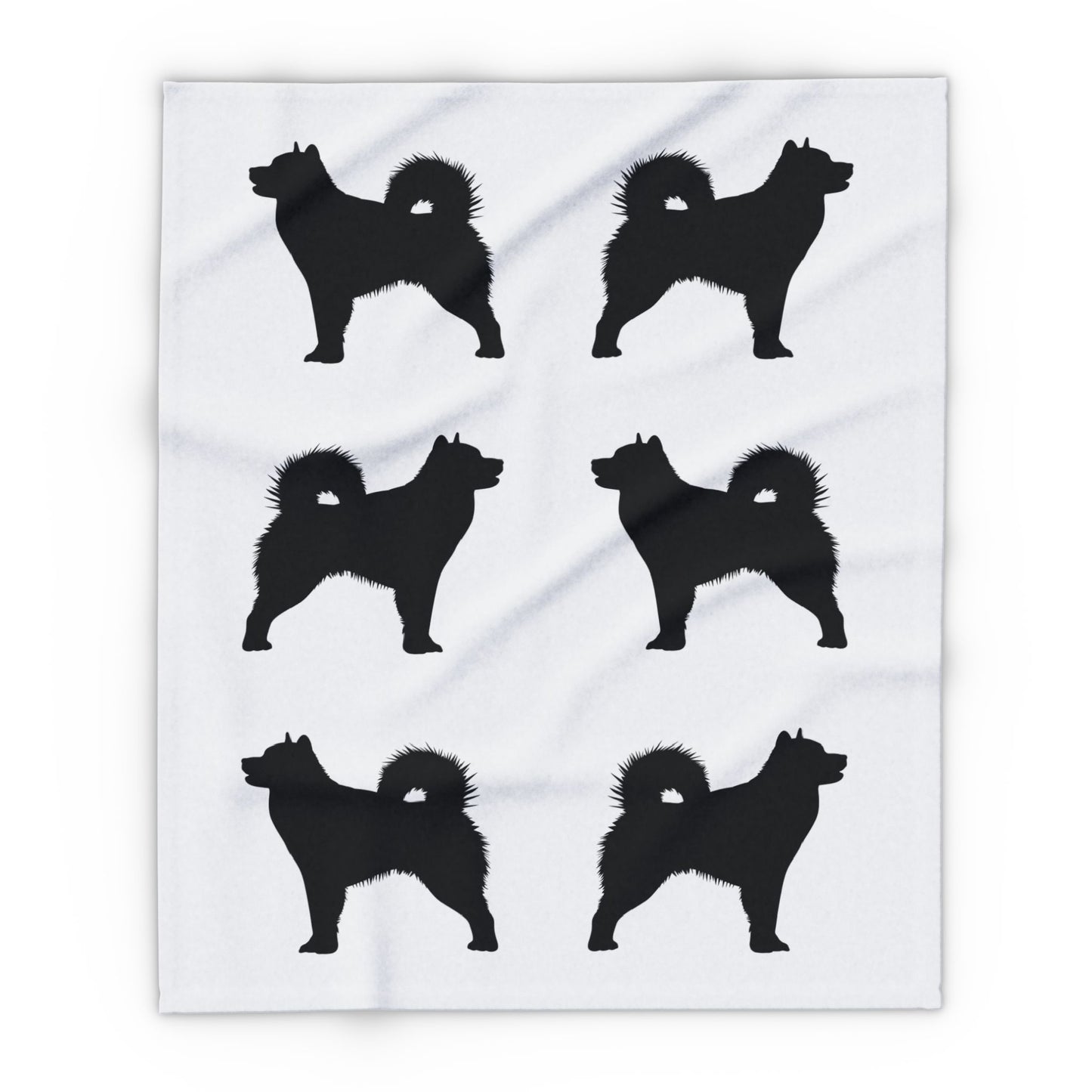 Malamute Silhouette Arctic Fleece Blanket