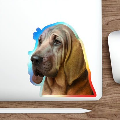 Bloodhound Head Holographic Sticker
