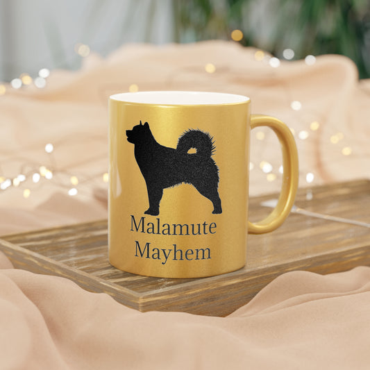 Malamute Mayhem Metallic Coffee Mug