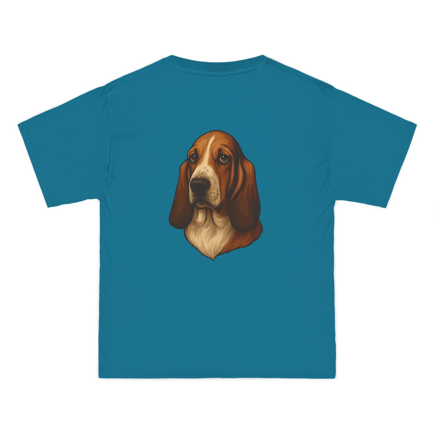 Basset Hound Head Men's Short-Sleeve Crewneck Tee