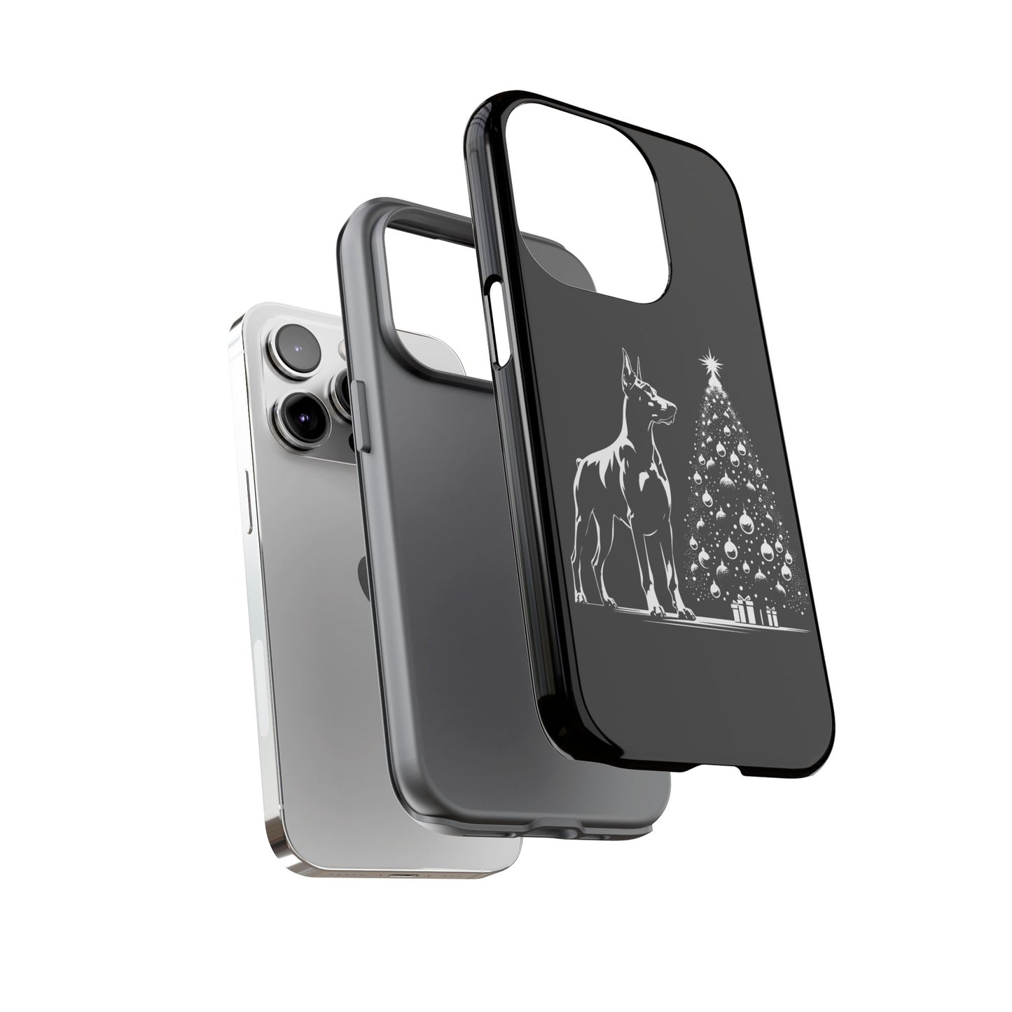 Doberman Christmas Tree iPhone Case