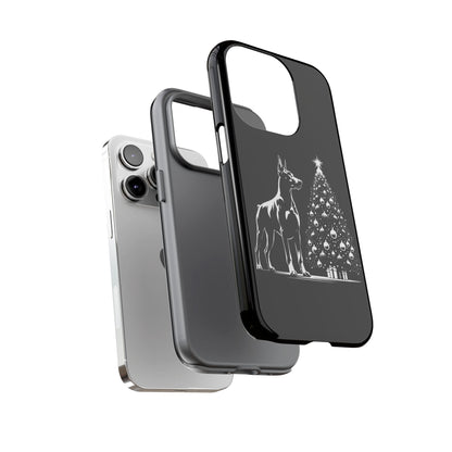 Doberman Christmas Tree iPhone Case