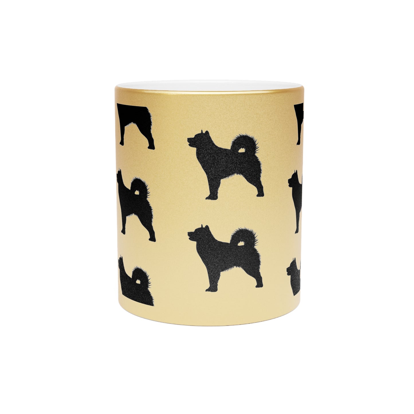 Malamute Silhouette Metallic Coffee Mug