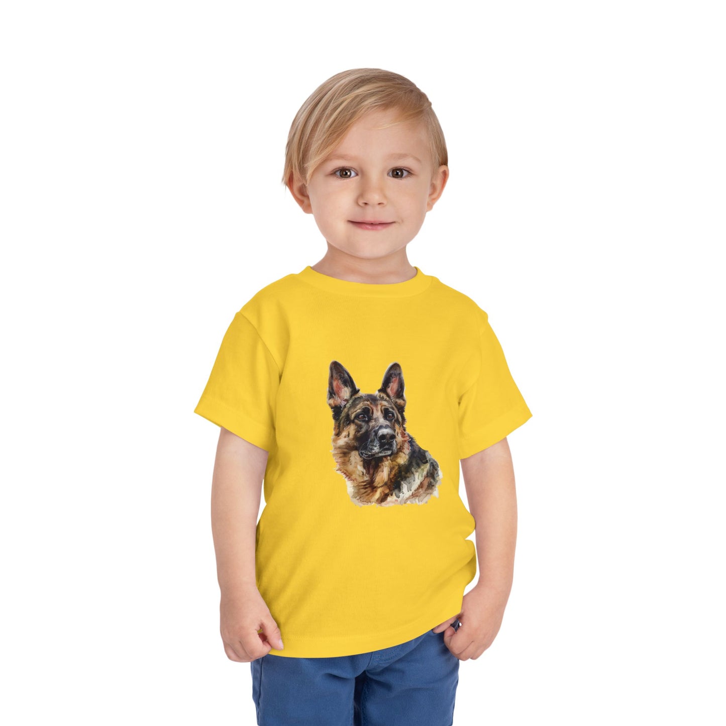 German Shepherd Head Toddler Unisex Short Sleeve Crewneck Tee