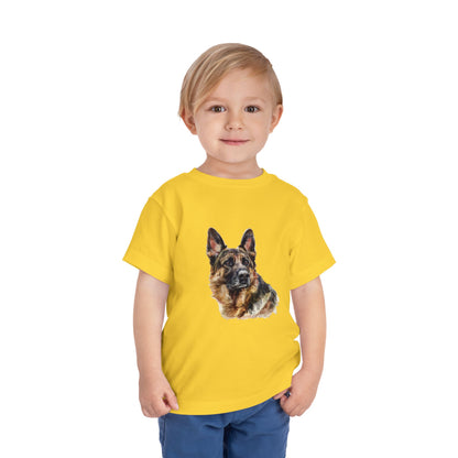 German Shepherd Head Toddler Unisex Short Sleeve Crewneck Tee