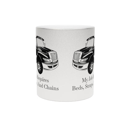 Beds, Straps, And Chains Metallic Coffee Mug