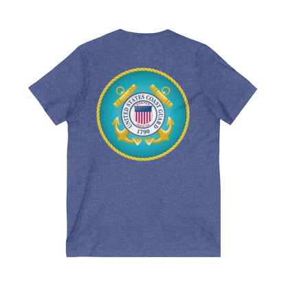 US Coast Guard Unisex Short Sleeve V-Neck Tee
