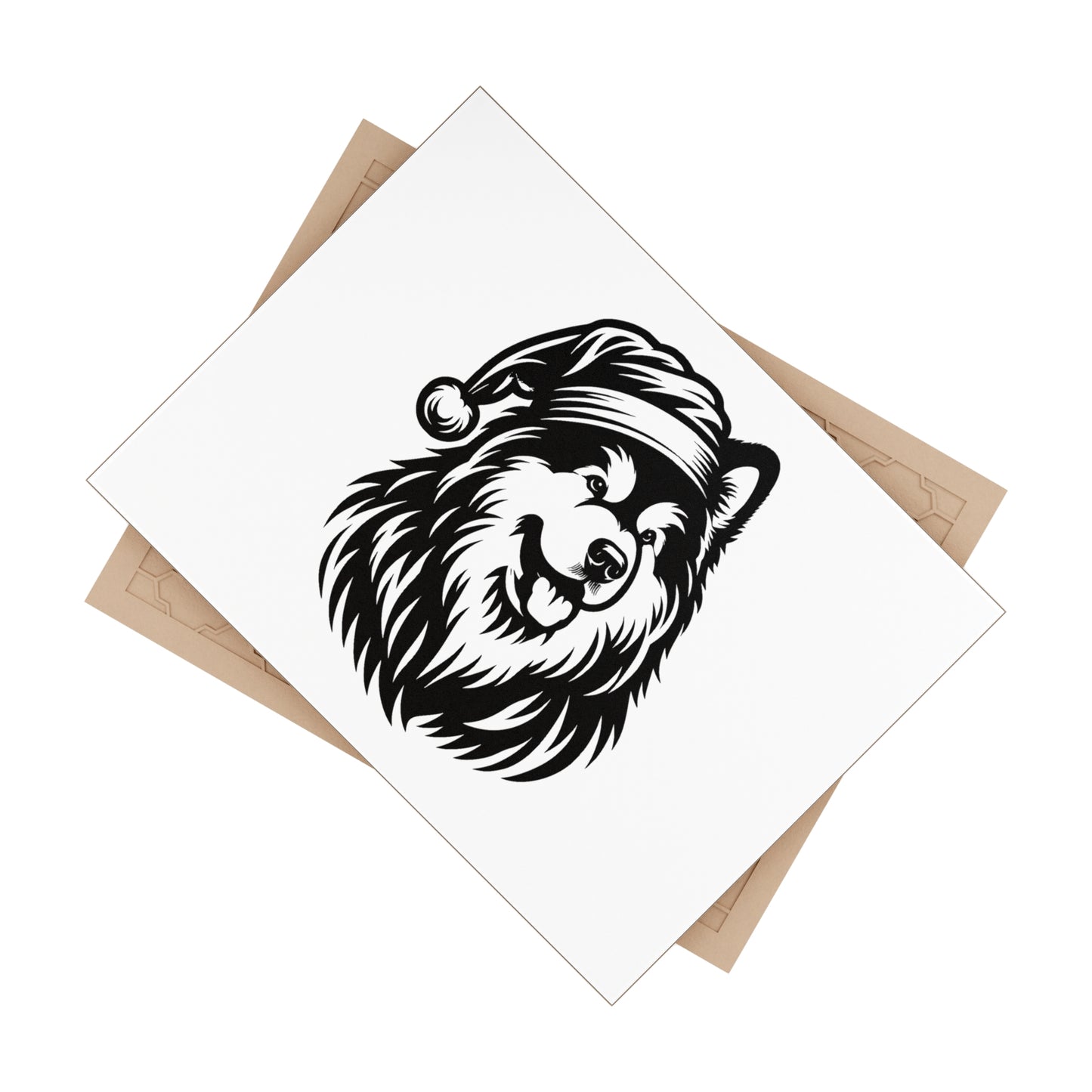 Santa Paws Malamute Ceramic Photo Tile