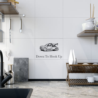 Down To Hook Up Ceramic Photo Tile