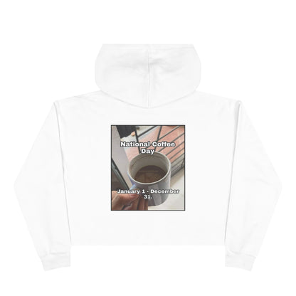 National Coffee Day Women's Crop Hoodie