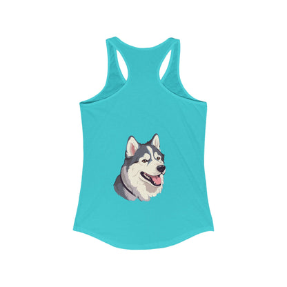 Malamute Head Women's Racerback Tank