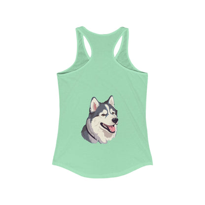 Malamute Head Women's Racerback Tank