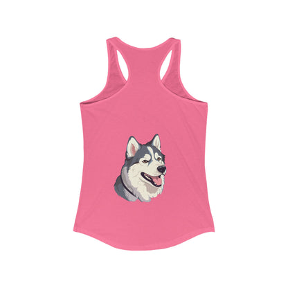 Malamute Head Women's Racerback Tank
