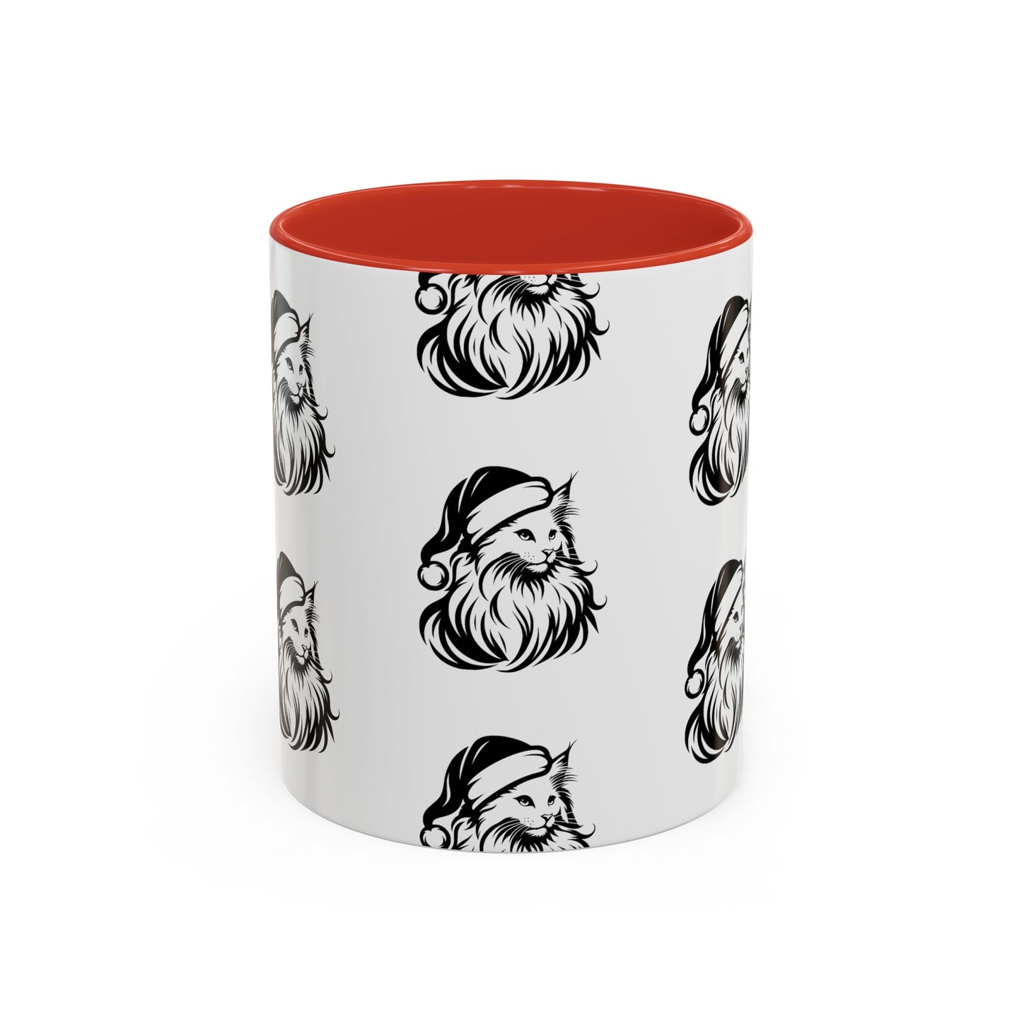 Santa Paws Cat 2-Tone Coffee Mug