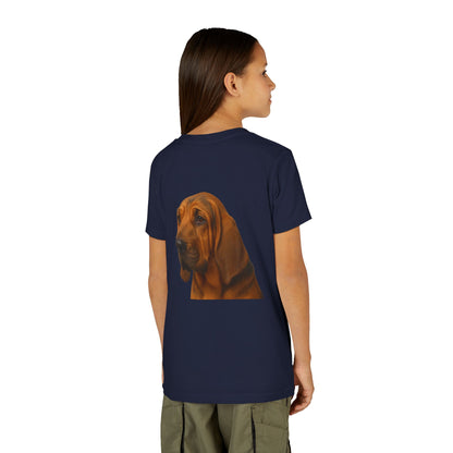 Bloodhound Head Youth Unisex Short Sleeve Crewneck Tee