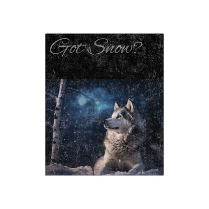 Got Snow? Crushed Velvet Blanket