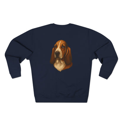 Basset Hound Head Unisex Crewneck Sweatshirt
