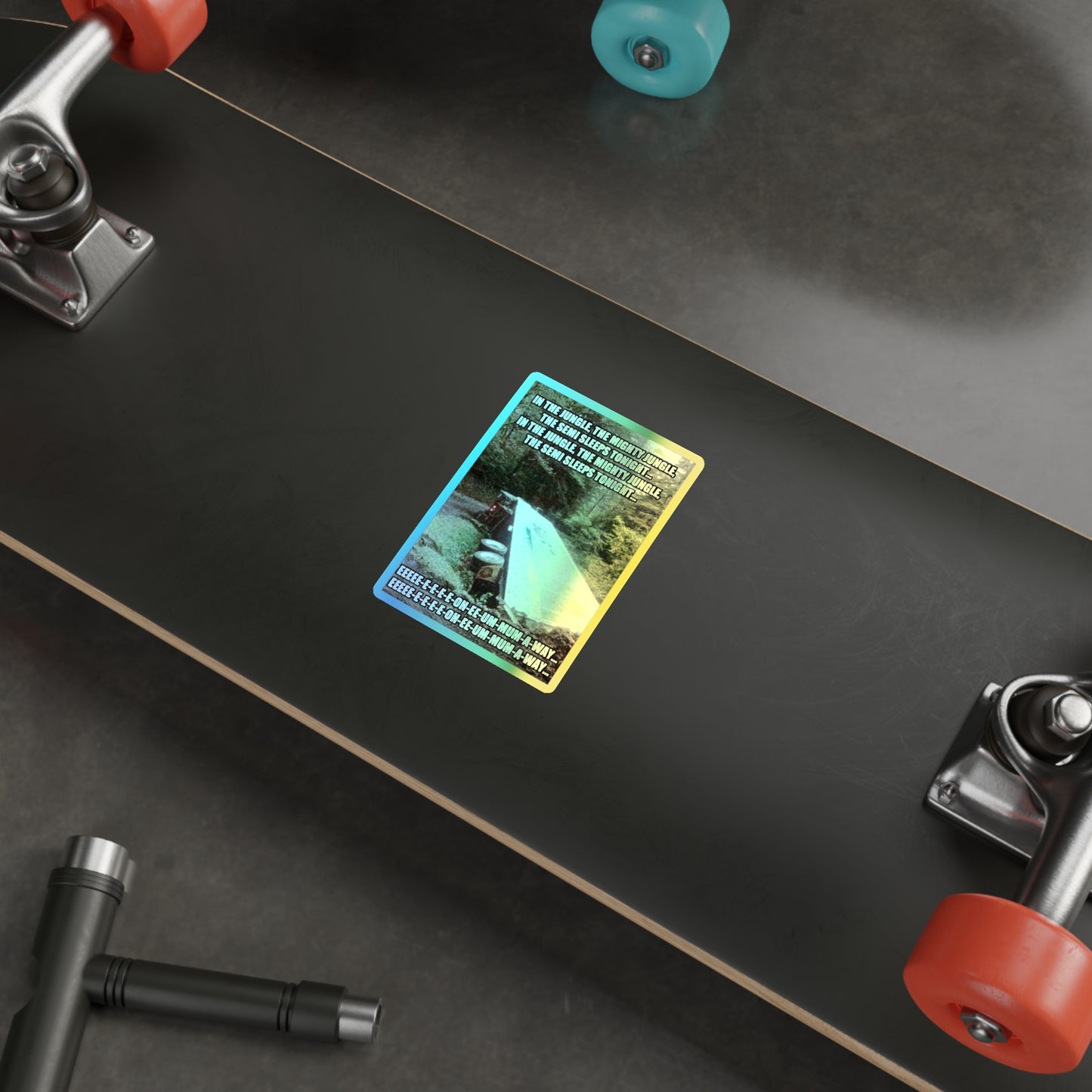 Semi Sleeps Holographic Sticker