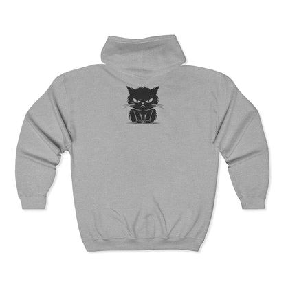 Angry Cat Unisex Full Zip Hoodie