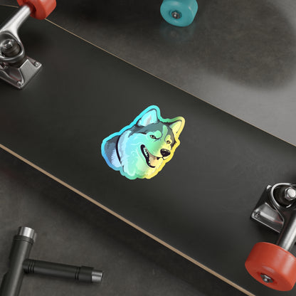 Malamute Head Holographic Sticker