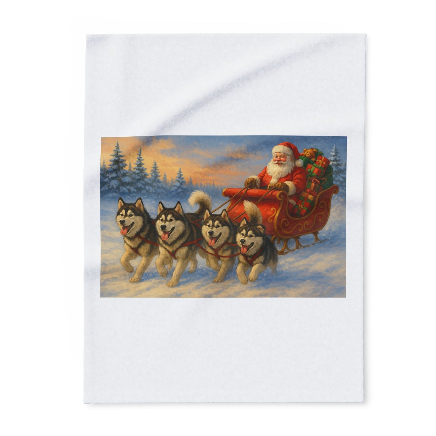 Dashing Through The Snow Arctic Fleece Blanket