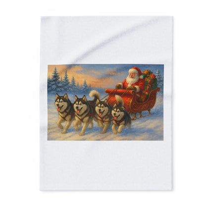 Dashing Through The Snow Arctic Fleece Blanket