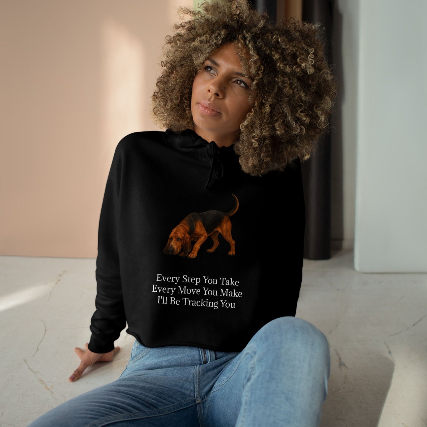 Tracking You Women's Crop Hoodie