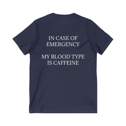 Blood Type Unisex Short Sleeve V-Neck Tee