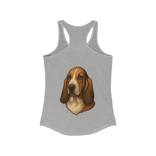 Basset Hound Head Women's Racerback Tank