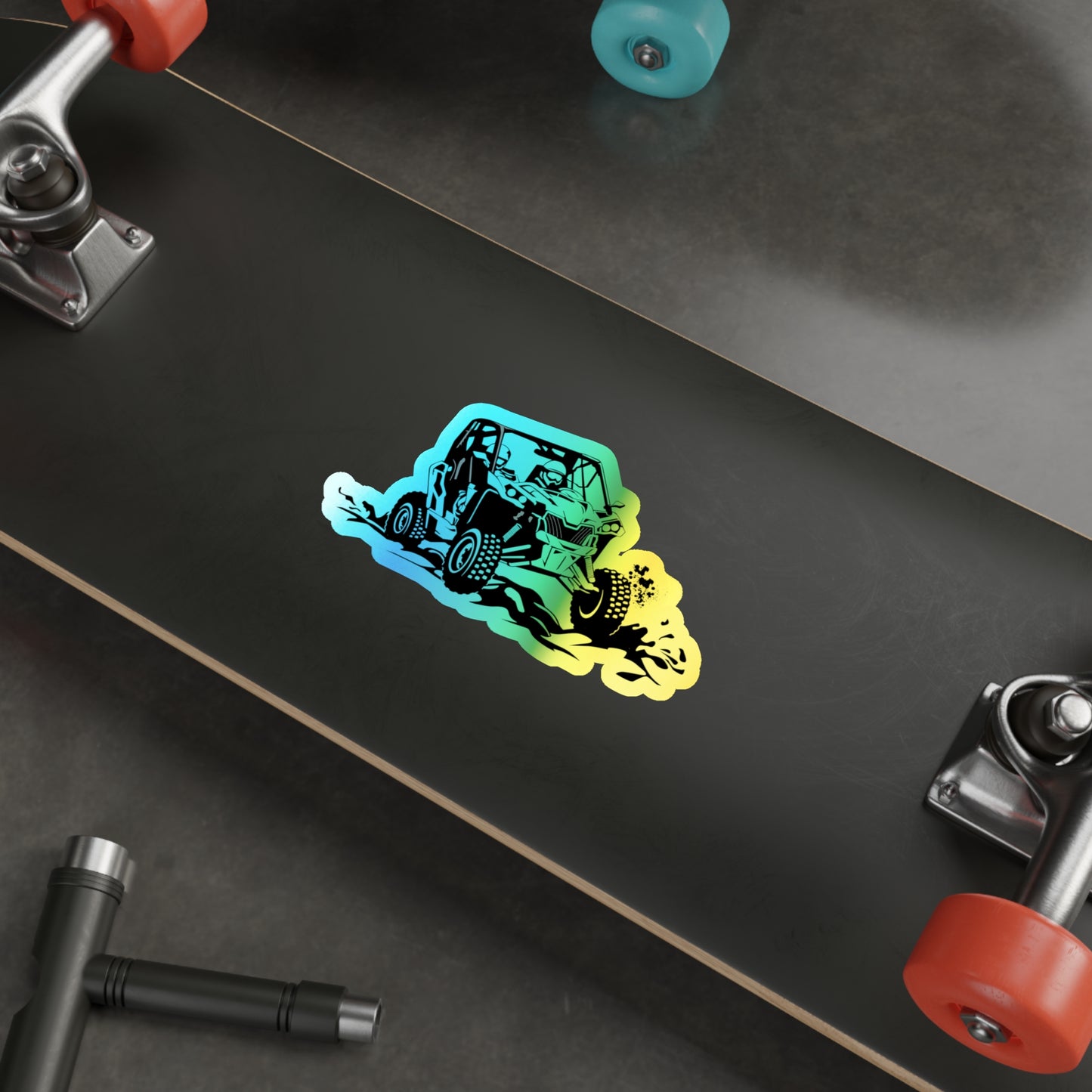 Slingin' Mud Side By Side Holographic Sticker
