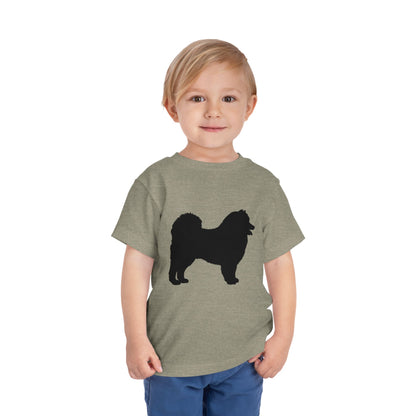 Samoyed Silhouette Toddler Unisex Short Sleeve Crewneck Tee