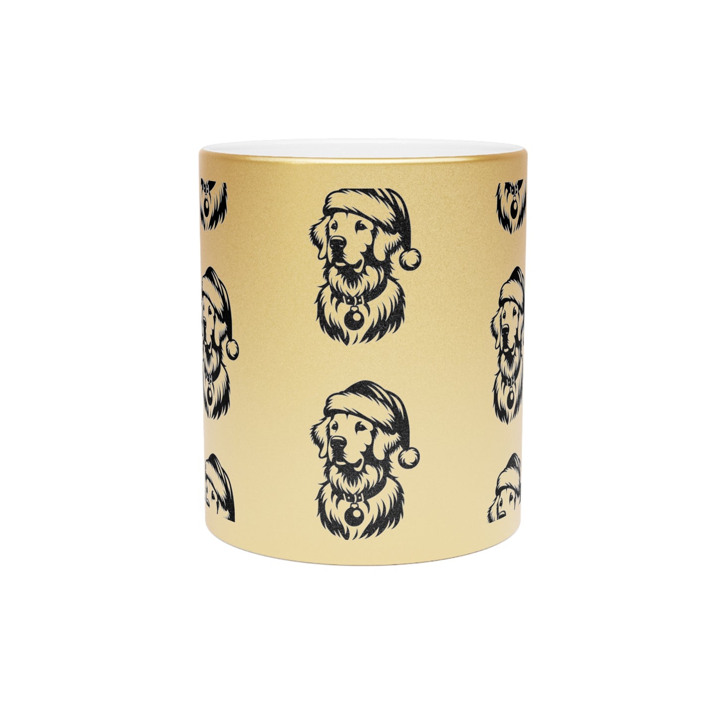 Santa Paws Golden Metallic Coffee Mug