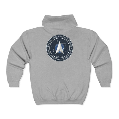 US Space Force Unisex Full Zip Hoodie