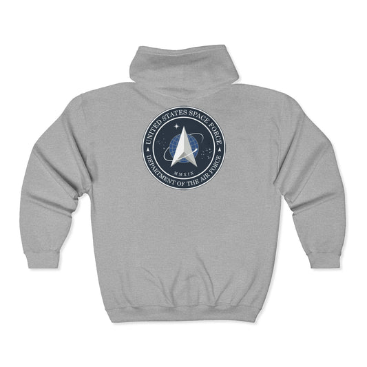 US Space Force Unisex Full Zip Hoodie