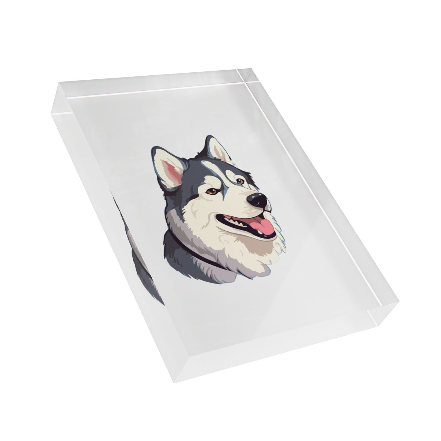 Malamute Head Acrylic Photo Block