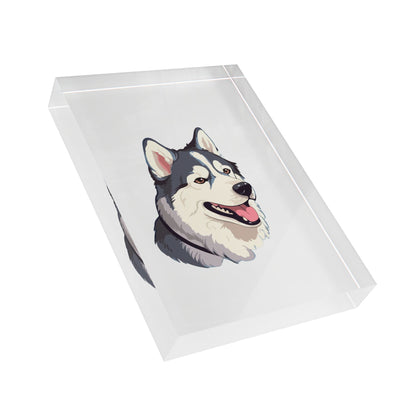 Malamute Head Acrylic Photo Block