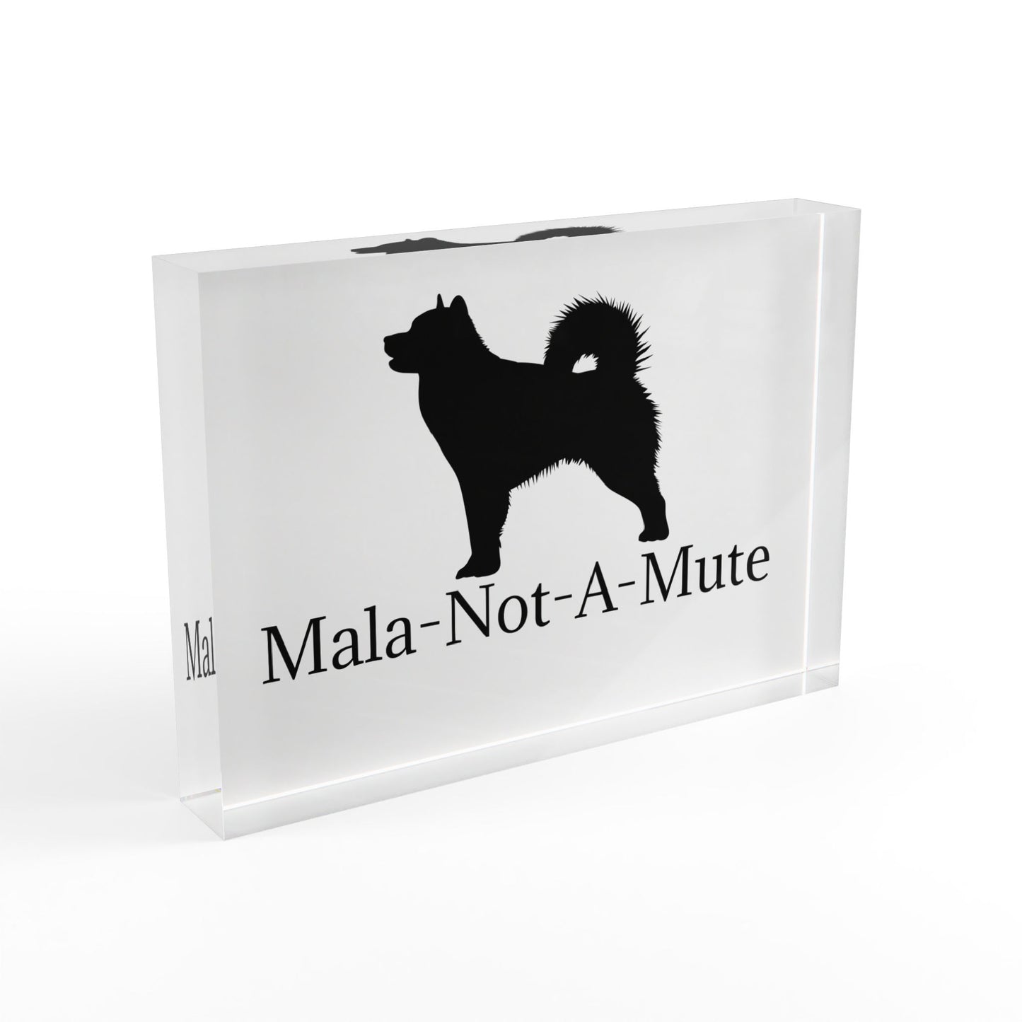 Mala-Not-A-Mute Acrylic Photo Block