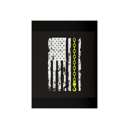 Thin Yellow Line Ceramic Photo Tile