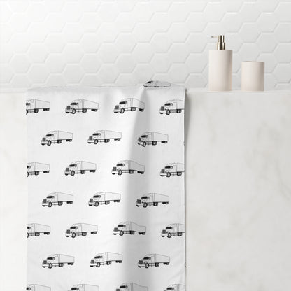 Semi Truck Mink-Cotton  Beach Towel