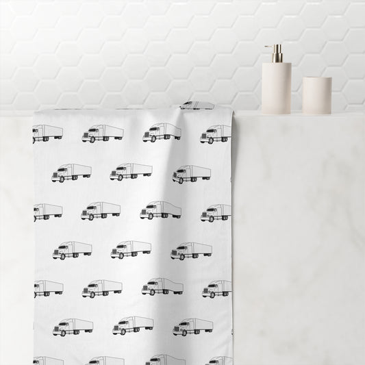 Semi Truck Mink-Cotton  Beach Towel