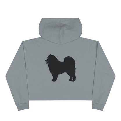 Samoyed Silhouette Women's Crop Hoodie