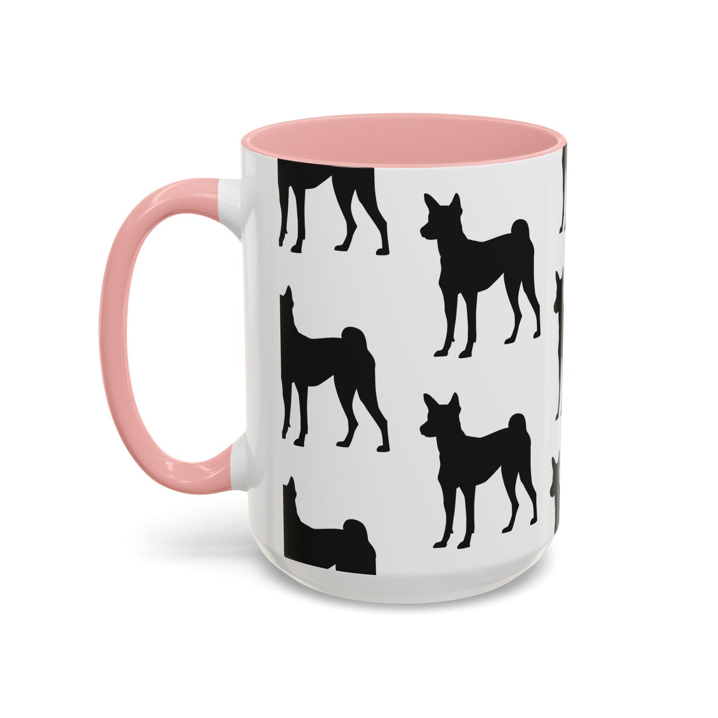 Basenji Silhouette 2-Tone Coffee Mug