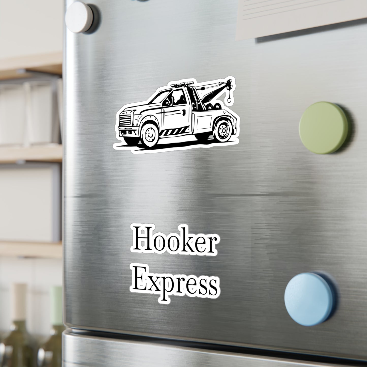 H**ker Express Wheel Lift Tow Truck Vinyl Decal