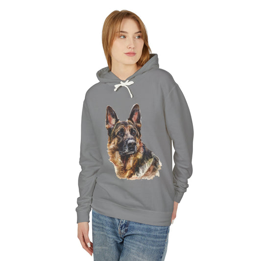 German Shepherd Head Unisex Lightweight Hoodie