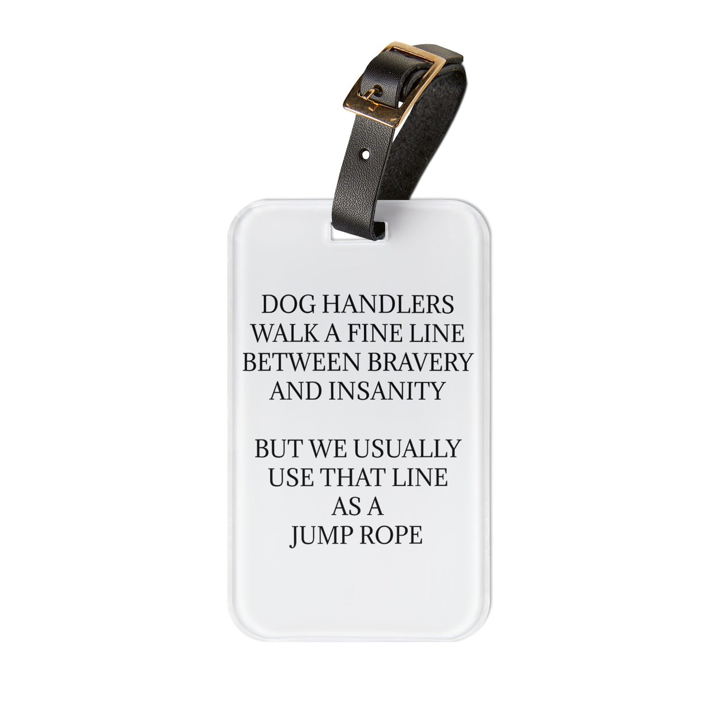 Jump Rope Leather Strap Luggage Tag