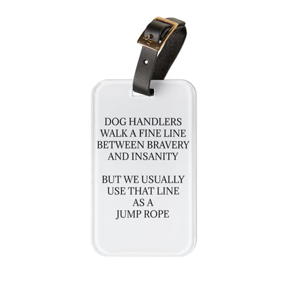 Jump Rope Leather Strap Luggage Tag