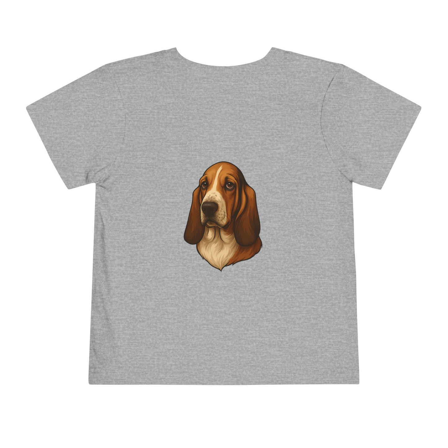 Basset Hound Head Toddler Unisex Short Sleeve Crewneck Tee