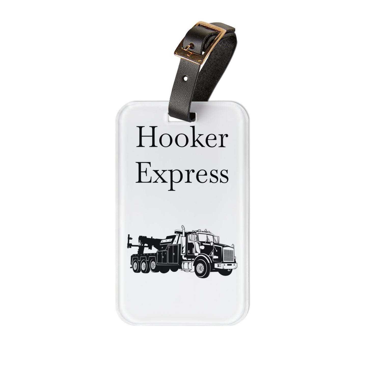 H**ker Express Heavy Tow Truck Leather Strap Luggage Tag